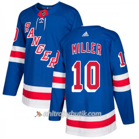 Män Ishockey New York Rangers Tröja J.T. Miller 10 Adidas 2017-2018 Royal Authentic